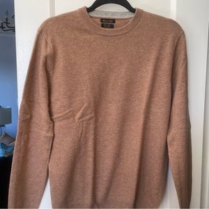 Camel Wool/Cashmere Crewneck Sweater